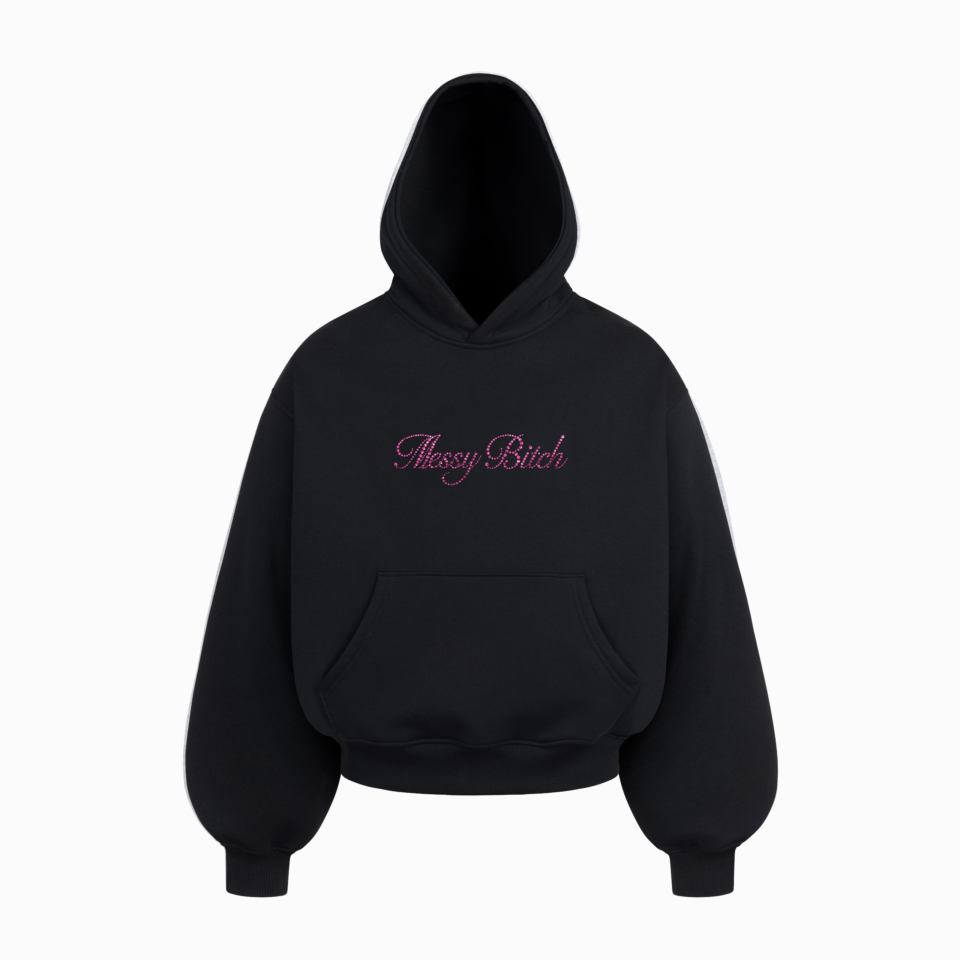 MESSY BITCH BOXY HOODIE (BLACK)