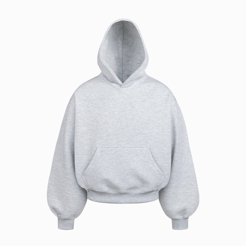 BLANK BOXY HOODIE (MELANGE)