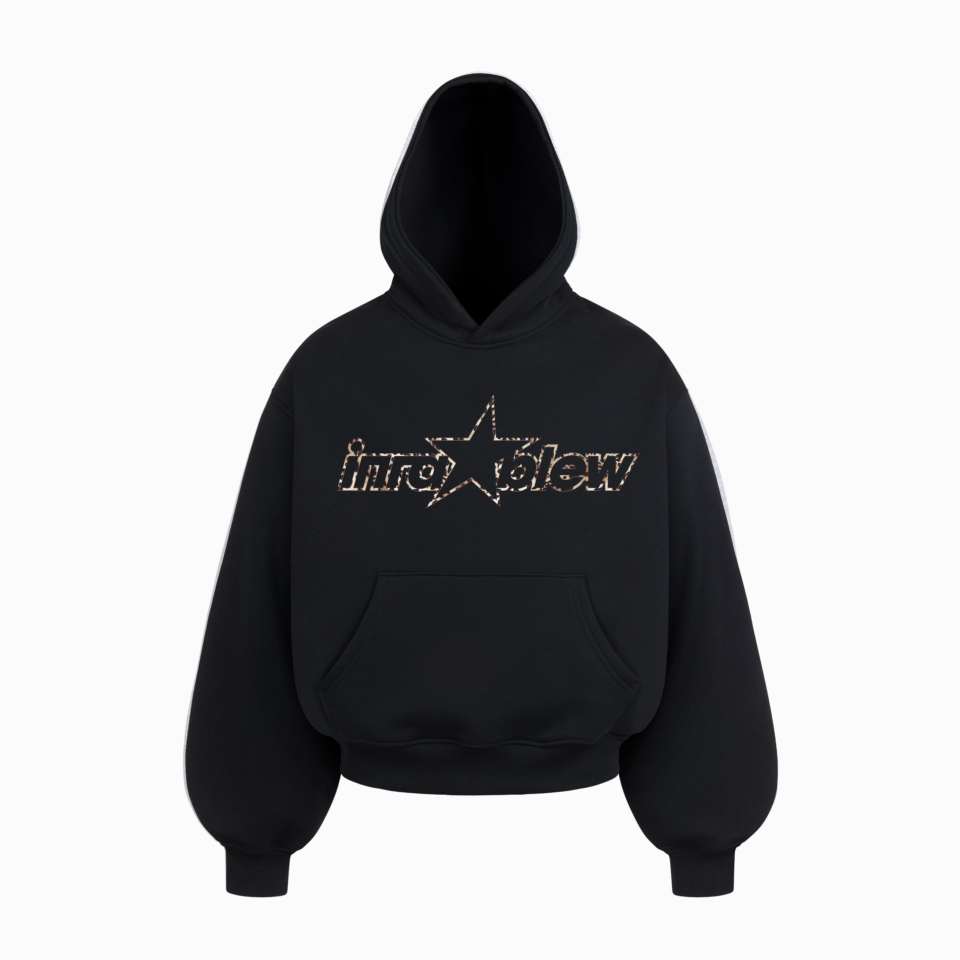 Y2K SAFARI BOXY HOODIE (BLACK)