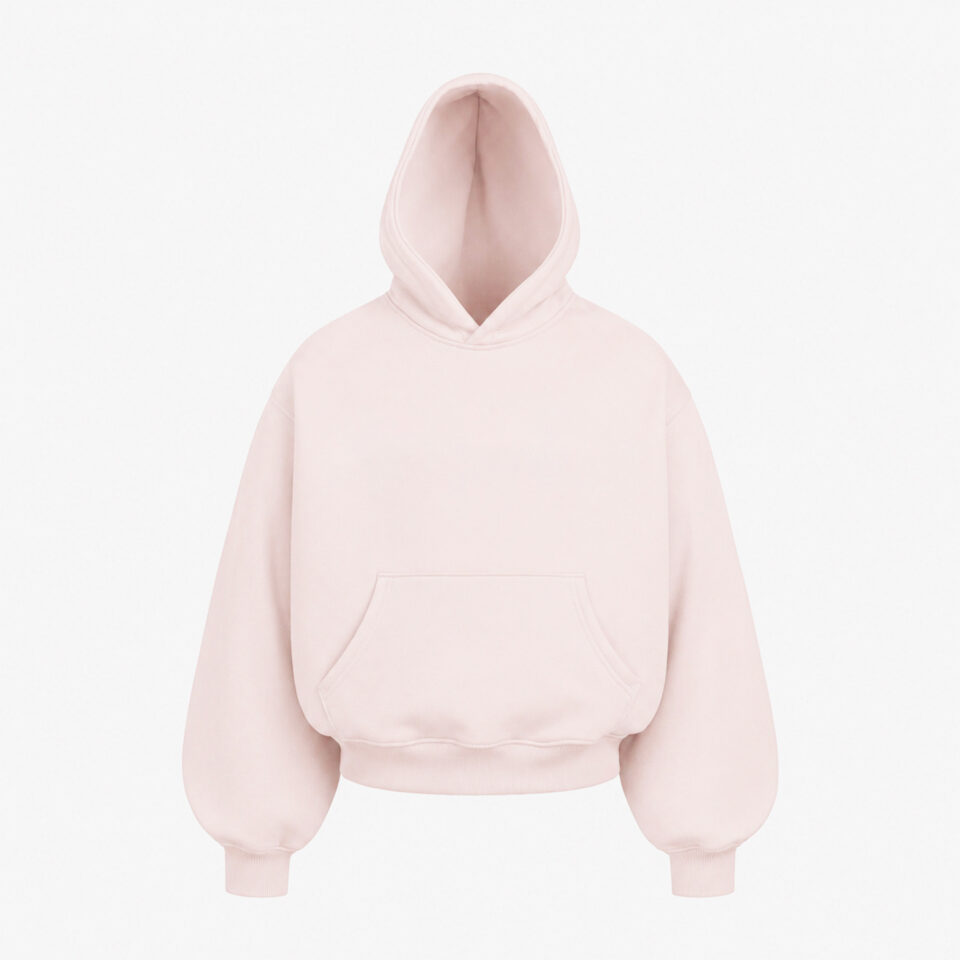 BLANK BOXY HOODIE (BABY PINK)